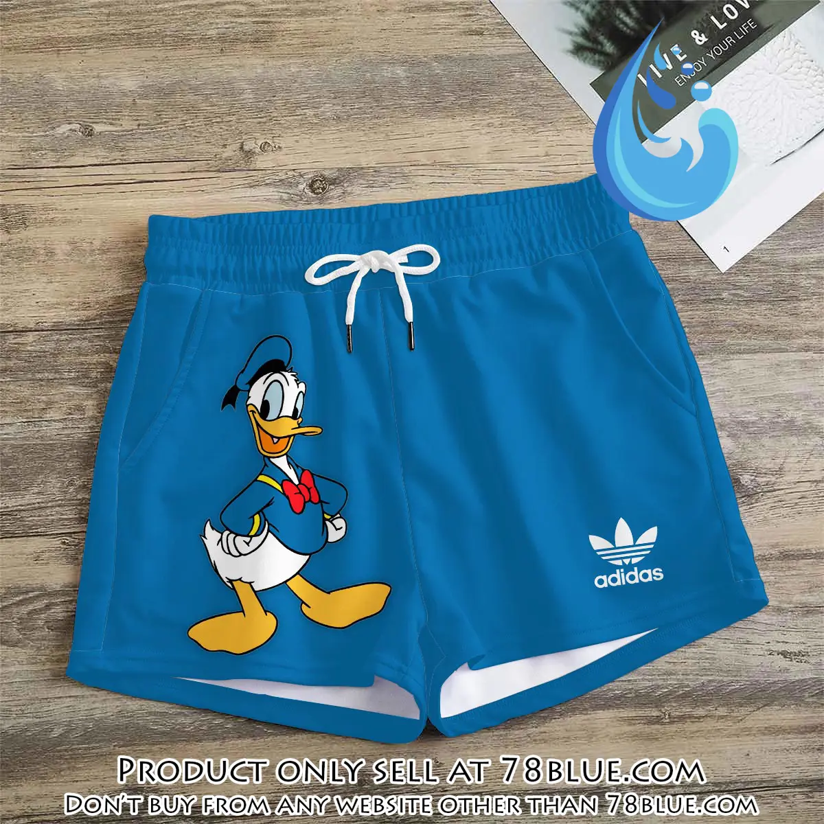 Premium donald duck in adidas women shorts lady beach shorts wms1079 78b2046842